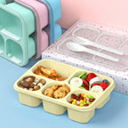 [Llevá 10 Pagá 5] Recipientes Resistentes para Snack de 4 Compartimentos con Tapa Antifugas