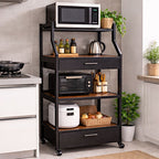 Organizador Multifuncional de Cocina de 5 Niveles en Acero Inoxidable y Madera +REGALO: Kit de Utensilios de Cocina