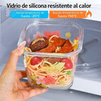 Kit de 10 Frascos Herméticos de Vidrio Templado con Tapa Sellada y Trabas + REGALO: Kit de Utensilios de Cocina