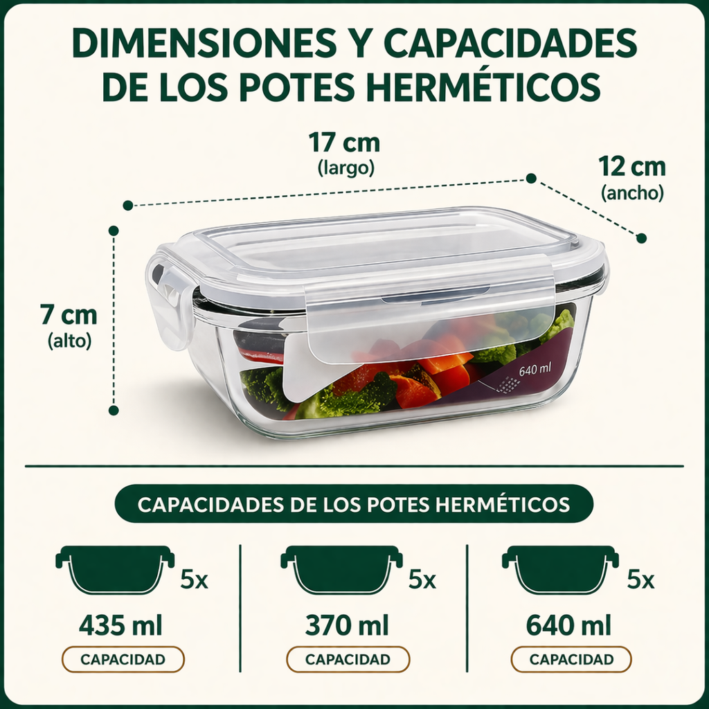 Kit con 15 Frascos Herméticos de Vidrio + 10 Vasos de Vidrio Aruba [¡ÚLTIMAS UNIDADES EN STOCK!]