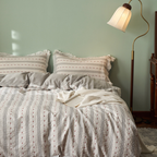 [Llevá 2 Pagá 1] Ropa de Cama Completa Estampada en Algodón y Poliéster +2 Fundas para Almohada