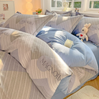 [Llevá 2 Pagá 1] Juego de Cama Completo Estampado en Algodón y Poliéster +2 Fundas para Almohada
