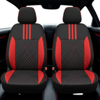 Capa de Auto Universal Velour en Cuero Legítimo con AirBag +REGALOS: Alfombra de Cuero y Funda para Volante