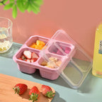 [Llevá 10 Pagá 5] Recipientes Resistentes para Snack de 4 Compartimentos con Tapa Antifugas