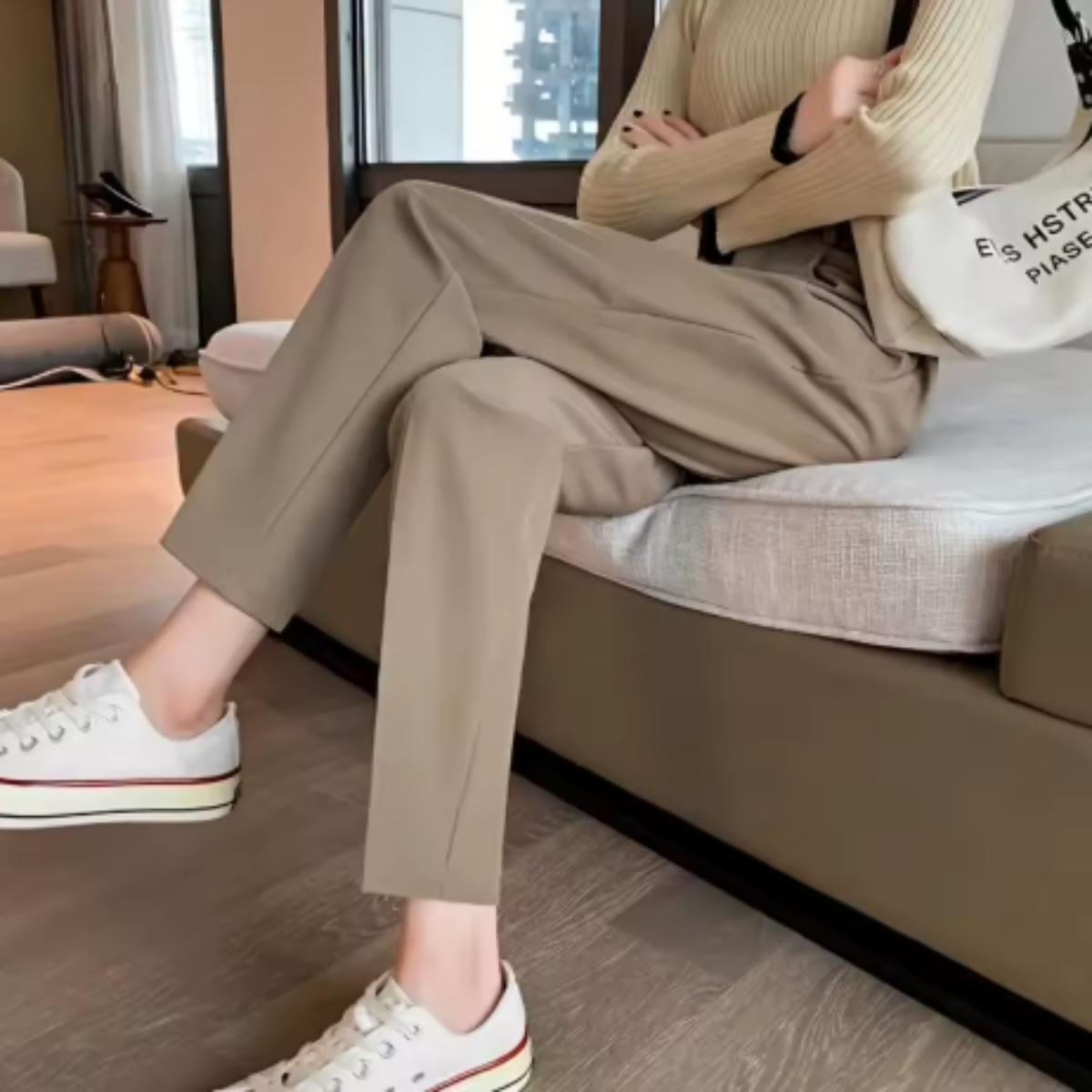 [Leve 3 e Pague 2] Calça de Alfaiataria Aurora Cintura Alta | Sofisticação e Conforto em Um Só Look