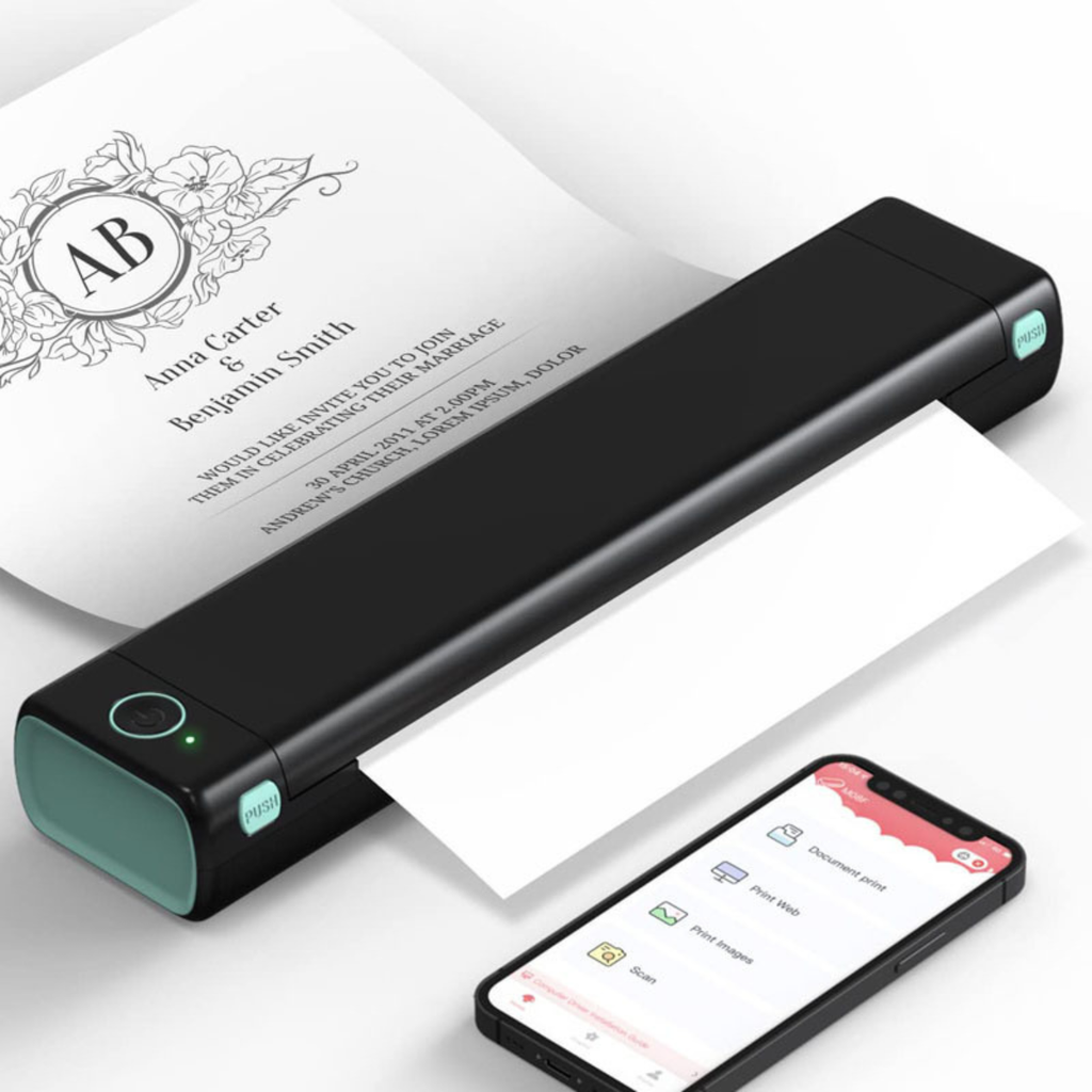 Mini impresora PrintGo™ Bluetooth portátil de alta definición, sin uso de cartucho